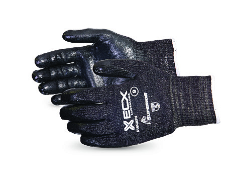 GLOVE COTTON POLY 10G;DBL LAYER NITRILE PALM - Cut Resistant